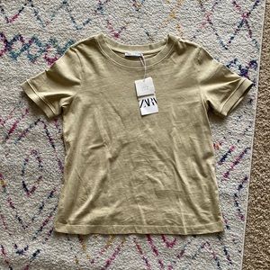 Zara Cotton T-Shirt large NWT